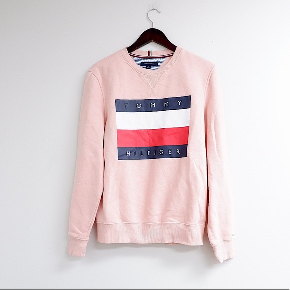 Tommy Hilfiger Sweaters - TOMMY HILFIGER OVERSIZED PINK COTTON PULLOVER 💕